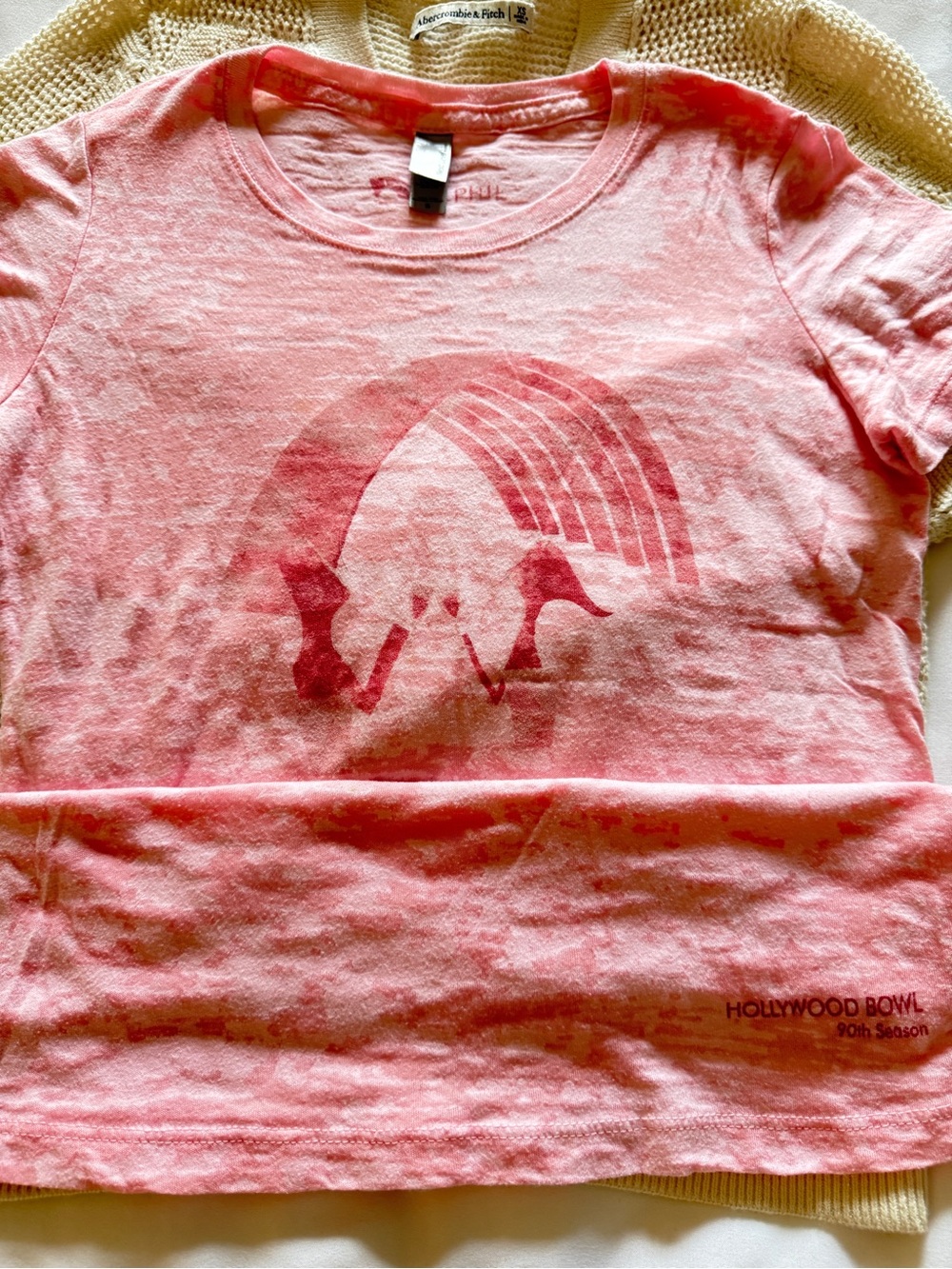 LA Phil Women's Pink Short Sleeve Graphic Tee - Hollywood Bowl